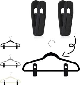 img 1 attached to 👕 60-Pack TOFIIGREM Black Velvet Hanger Clips - Non-Slip Strong Clips for Thin Velvet Clothes, Pants, Skirts - Perfect Fit for Velvet Suit Hangers