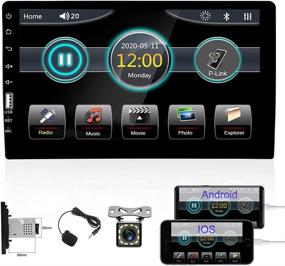 img 4 attached to Latest 2021 AMprime 9 Inch Single Din Car Stereo with Touch Screen, FM Receiver, MP5 Features, Mirror Link for Android & iOS, Bluetooth Connectivity, SWC, USB Port, and Bonus Backup Camera