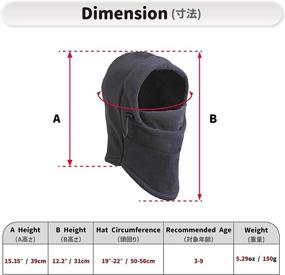 img 3 attached to Azarxis Balaclava Fleece Windproof Children Boys' Accessories and Cold Weather