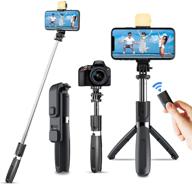 📸 ezavan selfie stick: 40-inch extendable tripod with remote, fill light, and universal holder for iphone, android, gopro, and more logo