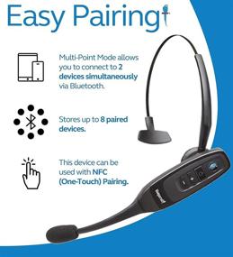 img 1 attached to 🎧 Беспроводная гарнитура BlueParrott C400-XT с Bluetooth и 96% подавлением шума для iOS и Android + USB-адаптер Blucoil для зарядки и 5 упаковок многоразовых кабельных бандажей.