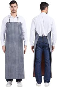 img 2 attached to 🔨 Nanxson Men's Butcher Working Apron CF3024 - Thick Rubber, Waterproof, Adjustable Apron - Manufactured in a Factory