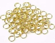 💍 lassum 200pcs 10mm gold double loops round split jump rings: top choice for jewelry making logo