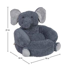 img 3 attached to 🐘 Trend Lab Plush Elephant Character Chair, Elephant/Gray - Perfect for Children