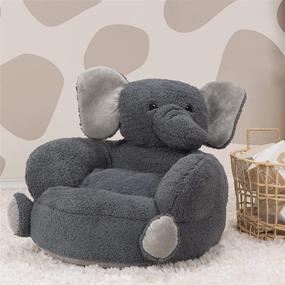 img 1 attached to 🐘 Trend Lab Plush Elephant Character Chair, Elephant/Gray - Perfect for Children