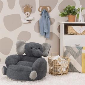 img 2 attached to 🐘 Trend Lab Plush Elephant Character Chair, Elephant/Gray - Perfect for Children
