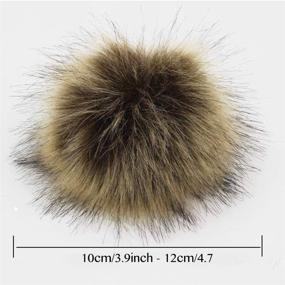 img 3 attached to 🎨 Colorful Fluffy Pompoms - 12Pcs DIY Faux Fur Snap Pompom Balls with Press Button Removable for Knitting Hats, Scarves, Shoes, Bag Charms & Accessories