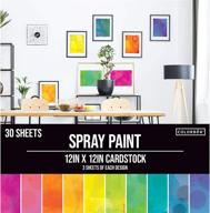 🎨 colorbok 78lb single-sided printed cardstock 12"x12" 30/pkg spray paint designs, assorted (packaging may vary): grab yours now! logo