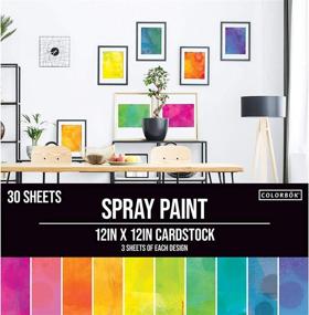 img 1 attached to 🎨 Colorbok 78lb Single-Sided Printed Cardstock 12"X12" 30/Pkg Spray Paint Designs, Assorted (Packaging may vary): Grab Yours Now!