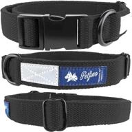 🐶 petfino premium natural hemp dog collar: metal buckle, extra soft padded fleece-lined for small, medium, large dogs logo