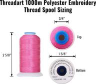 бухта нити для машинной вышивки из полиэстера threadart - № 102 черный - 1000м - 40 вт - более 220 ярких цветов в наличии. логотип