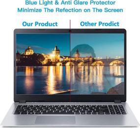 img 2 attached to 🔒 Enhanced 2 Pack 15.6 inch Anti Blue Light Screen Protector - Laptop Screen Protection with Anti-Scratch and Anti-Glare Technology, 15.6’’ Display 16:9