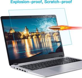 img 1 attached to 🔒 Enhanced 2 Pack 15.6 inch Anti Blue Light Screen Protector - Laptop Screen Protection with Anti-Scratch and Anti-Glare Technology, 15.6’’ Display 16:9