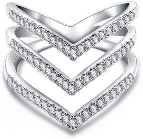 img 2 attached to Pointed Chevron Zirconia Engagement Birthday