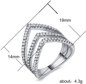 img 1 attached to Pointed Chevron Zirconia Engagement Birthday