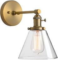 🚪 phansthy vintage industrial cone wall sconce - 1-light 7.3 inch wall light fixture for bathroom, kitchen, bedroom (antique) логотип