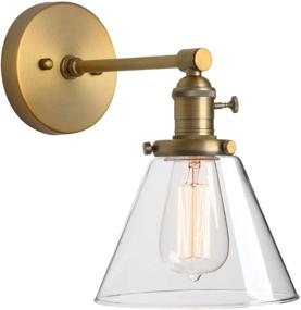 img 4 attached to 🚪 Phansthy Vintage Industrial Cone Wall Sconce - 1-Light 7.3 Inch Wall Light Fixture for Bathroom, Kitchen, Bedroom (Antique)