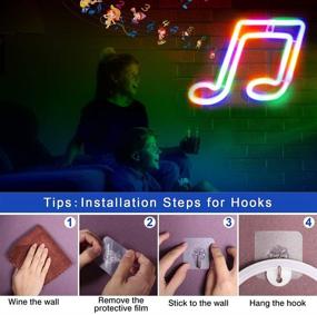 img 1 attached to Musical Note Neon Sign - LED Neon Lights Wall Decoration