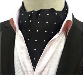 img 1 attached to Secdtie Striped Polka Cravat Jacquard Men's Accessories and Ties, Cummerbunds & Pocket Squares