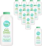 premium baby love baby powder with cornstarch - talc-free, protective against rashes & gentle on skin (10oz, 12 bottles, bulk value pack) logo