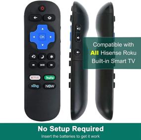 img 3 attached to 📺 Hisense Roku TV Replacement Remote + Liminescence Green Case - HU-RCRUS-20 Universal Remote for Hisense Roku Smart TV with Shockproof Cover