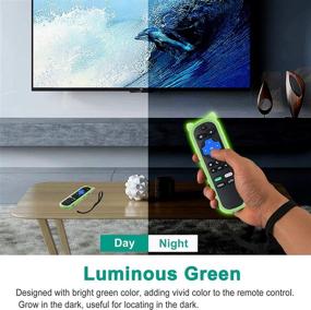 img 2 attached to 📺 Hisense Roku TV Replacement Remote + Liminescence Green Case - HU-RCRUS-20 Universal Remote for Hisense Roku Smart TV with Shockproof Cover