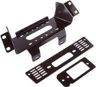 🧊 kfi 101560 winch plow mount in sleek black - perfect for all your plowing needs! logo