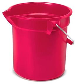 img 1 attached to 🔴 Rubbermaid Commercial Products 3.5 Gallon BRUTE Corrosive-Resistant Round Bucket in Red - Heavy-Duty for Optimal Durability (FG261400RED)
