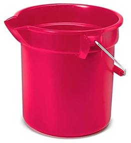 img 3 attached to 🔴 Rubbermaid Commercial Products 3.5 Gallon BRUTE Corrosive-Resistant Round Bucket in Red - Heavy-Duty for Optimal Durability (FG261400RED)