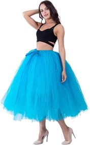 img 3 attached to 👗 31.5 Inch Long Handcrafted Tulle Skirt for Women - Ideal for Photography, Weddings, and Parties