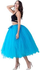 img 4 attached to 👗 31.5 Inch Long Handcrafted Tulle Skirt for Women - Ideal for Photography, Weddings, and Parties