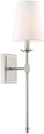 🔦 kira home torche 20" wall sconce/wall light + linen shade: stylish brushed nickel finish логотип