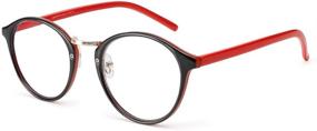 img 4 attached to Cyxus Blue Light Blocking Glasses Women Computer Eyewear Man Clear Lens Eyeglasses Retro Round Frame