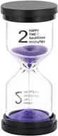 suliao 2 minute sand timer: colorful hourglass with purple sand for kids, games & décor logo