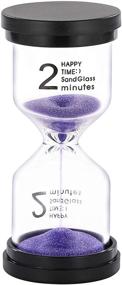 img 4 attached to SuLiao 2 Minute Sand Timer: Colorful Hourglass with Purple Sand for Kids, Games & Décor