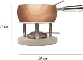 img 2 attached to 🧀 Boska Holland Fondue Set: 1-Liter Copper Pot with Concrete Base – Life Collection