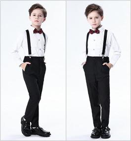 img 3 attached to Toddler Formal Suspender Wedding Ceremony Boys' Clothing ~ Suits & Sport Coats