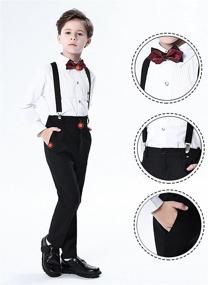img 2 attached to Toddler Formal Suspender Wedding Ceremony Boys' Clothing ~ Suits & Sport Coats