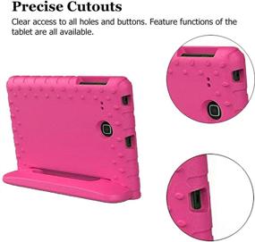img 1 attached to 📱 BMOUO Kids Case for Samsung Galaxy Tab E Lite 7.0 Inch - ShockProof Rose Cover Stand for Kids
