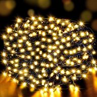 🎄 letsfunny ul certified 300 led christmas string lights - indoor/outdoor fairy lights for christmas tree, patio, garden, party, wedding, halloween - warm white holiday decoration логотип