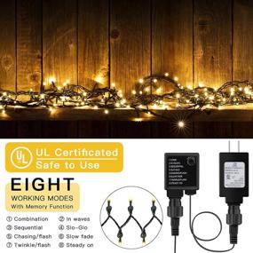 img 3 attached to 🎄 LetsFunny UL Certified 300 LED Christmas String Lights - Indoor/Outdoor Fairy Lights for Christmas Tree, Patio, Garden, Party, Wedding, Halloween - Warm White Holiday Decoration