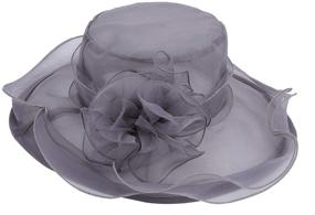 img 1 attached to Acecharming Womens Summer Kentucky Organza