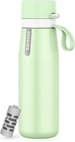 img 4 attached to 🚰 Philips Everyday Tap Water Filter Bottle - BPA-Free, Filter and Insulated Stainless Steel/Tritan Plastic - Transform Tap Water into Tastier, Healthy Drinking Water - Available in 36 oz / 32 oz / 22 oz / 18.6 oz Sizes