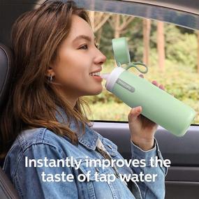 img 2 attached to 🚰 Philips Everyday Tap Water Filter Bottle - BPA-Free, Filter and Insulated Stainless Steel/Tritan Plastic - Transform Tap Water into Tastier, Healthy Drinking Water - Available in 36 oz / 32 oz / 22 oz / 18.6 oz Sizes