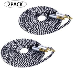 img 2 attached to Auxiliary Cable, CableLovers 2-Pack 5FT Nylon Braided Audio Cord with Hi-Fi Sound Quality - 3.5MM Male to Male Auxiliary Cable for Car Stereos, iPhone, iPad, Beats Solo 2 3 Headphones, Samsung Galaxy