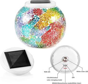 img 1 attached to 🌞 Airgoo Color Changing Mosaic Solar Lights - Waterproof Globes for Outdoor/Indoor Party Decorations & Christmas Gifts