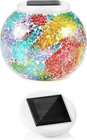 img 2 attached to 🌞 Airgoo Color Changing Mosaic Solar Lights - Waterproof Globes for Outdoor/Indoor Party Decorations & Christmas Gifts