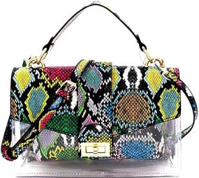 img 4 attached to Multicolor Shoulder Crossbody Stadium Top Handle Women's Handbags & Wallets in Satchels