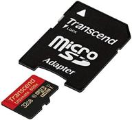 💾 transcend 32 gb microsdhc class 10 uhs-i memory card: adapter, 90 mb/s (ts32gusdhc10u1) logo