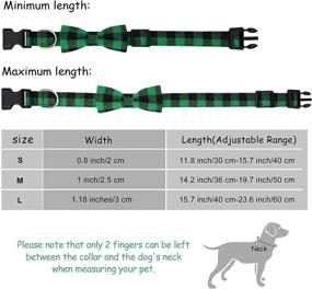 img 3 attached to 🎄 Pedgot 4 Pack Christmas Dog Classic Plaid Collar with Bow Tie: Stylish Pet Collars for Dogs, Cats, and Pets of All Sizes!